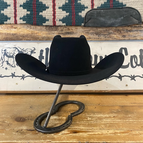 BRAND NEW Custom Black Felt Atwood Cowboy Hat - Picture 3 of 3